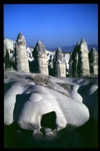 Bo i bysantinskt munkkloster i Kappadokien