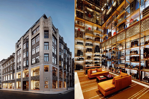Snurrigt Louis Vuitton i ny Londonbutik